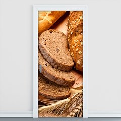 Adesivo Decorativo de Porta - Pães - Comida - 014cnpt