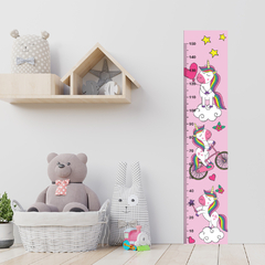 Régua de Crescimento Infantil Adesivo Unicórnio Menina Bebê - 014reg