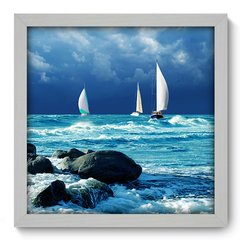 Quadro Decorativo com Moldura - Barcos - 015qnp - comprar online