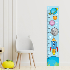 Régua de Crescimento Infantil Adesivo Astronauta Foguete Menino Menina Bebê - 015reg na internet