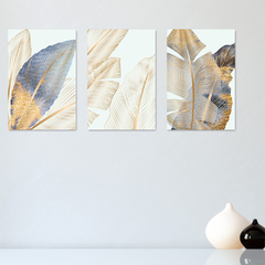 Kit 3 Placas Quadros Decorativos Flores Floral Escritório Casa Quarto Sala - 0165ktpl