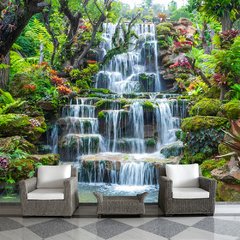 Papel de Parede Paisagem Cachoeira Natureza Sala Painel Adesivo - 016pc