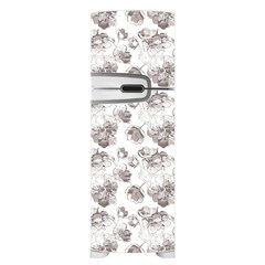 Adesivo Decorativo de Geladeira - Flores - Floral - Cinza - 019gel
