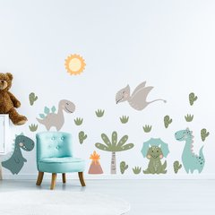Adesivo de Parede Infantil - Dinossauros - Quarto - Bebê - Menino - Menina - 019ir