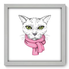 Quadro Decorativo com Moldura - Gato - 019qns - comprar online