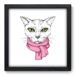 Quadro Decorativo com Moldura - Gato - 019qns