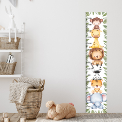 Régua de Crescimento Infantil Adesivo Safari Animais Menino Menina Bebê - 019reg - Allodi