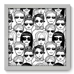 Quadro Decorativo com Moldura - Rostos - 021qnd - comprar online