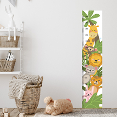 Régua de Crescimento Infantil Adesivo Safari Animais Menino Menina Bebê - 023reg - Allodi