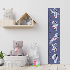 Régua de Crescimento Infantil Adesivo Astronauta Espaço Menino Menina Bebê - 026reg