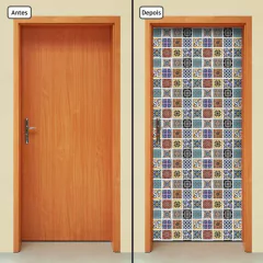 Adesivo Decorativo de Porta - Ladrilho Hidráulico - 027cnpt - comprar online