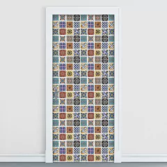 Adesivo Decorativo de Porta - Ladrilho Hidráulico - 027cnpt