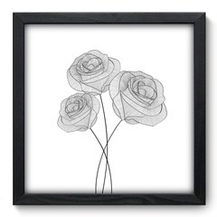 Quadro Decorativo com Moldura - Flores - 027qnf