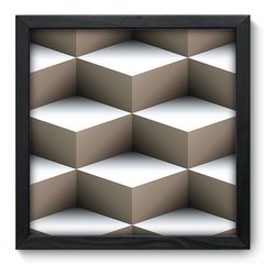 Quadro Decorativo com Moldura - Cubos - 028qna