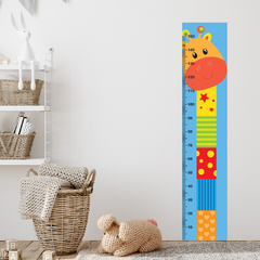 Régua de Crescimento Infantil Adesivo Girafa Animais Menino Menina Bebê - 028reg - Allodi