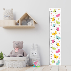 Régua de Crescimento Infantil Adesivo Borboleta Menina Bebê - 029reg