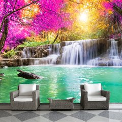 Papel de Parede Paisagem Cachoeira Natureza Sala Painel Adesivo - 030pc