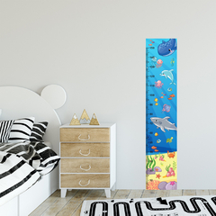 Régua de Crescimento Infantil Adesivo Fundo do Mar Menino Menina Bebê - 030reg - comprar online