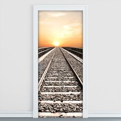 Adesivo Decorativo de Porta - Trilho - Caminho - 031cnpt