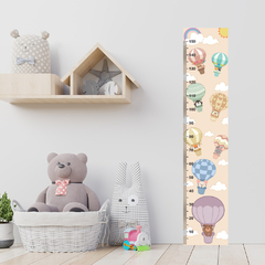 Régua de Crescimento Infantil Adesivo Balões Animais Menino Menina Bebê - 036reg