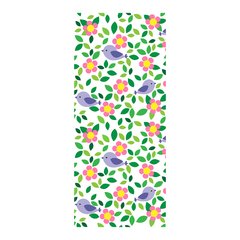 Adesivo Decorativo de Porta - Flores e Pássaros - 037cnpt na internet