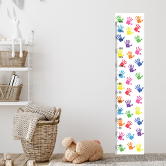 Régua de Crescimento Infantil Adesivo Mãos Coloridas Escola Quarto Menino Menina Bebê - 037 - comprar online