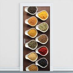 Adesivo Decorativo de Porta - Temperos - Cozinha - 039cnpt