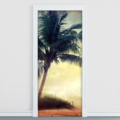 Adesivo Decorativo de Porta - Praia - Coqueiro - 040cnpt