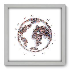 Quadro Decorativo com Moldura - Mundo - 041qnd - comprar online
