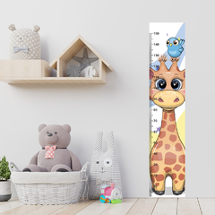 Régua de Crescimento Infantil Adesivo Animais Girafa Menino Menina Bebê - 041reg