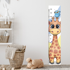 Régua de Crescimento Infantil Adesivo Animais Girafa Menino Menina Bebê - 041reg - Allodi