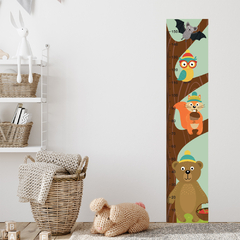 Régua de Crescimento Infantil Adesivo Safari Animais Aviões Menino Menina Bebê - 044reg - Allodi