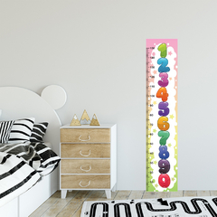 Régua de Crescimento Infantil Adesivo Numerais Escola Quarto Menino Menina Bebê - 045reg - Allodi