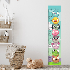 Régua de Crescimento Infantil Adesivo Safari Animais Menino Menina Bebê - 047reg - Allodi