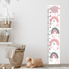 Régua de Crescimento Infantil Adesivo Arco-íris Quarto Menino Menina - 048reg - Allodi