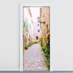 Adesivo Decorativo de Porta - Rua - Vilarejo - 050cnpt