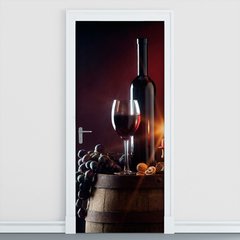 Adesivo Decorativo de Porta - Vinho - 051cnpt