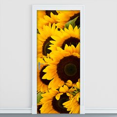 Adesivo Decorativo de Porta - Flores - Girassol - 054cnpt