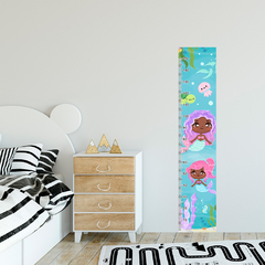 Régua de Crescimento Infantil Adesivo Sereias Quarto Menina Bebê - 054reg - Allodi