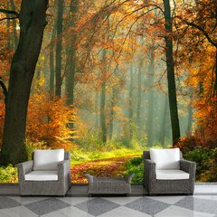 Papel de Parede Paisagem Floresta Natureza Sala Painel Adesivo - 055pc