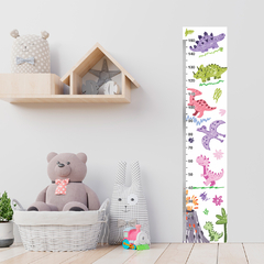 Régua de Crescimento Infantil Adesivo Dinossauros Dinos Menino Menina Bebê - 056reg