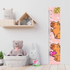 Régua de Crescimento Infantil Adesivo Capivara Quarto Menina Menino Bebê - 059reg
