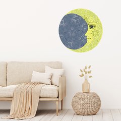 Adesivo Decorativo de Parede Mandala Luar Lua Sala - 063ir