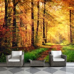 Papel de Parede Paisagem Floresta Natureza Sala Painel Adesivo - 063pc