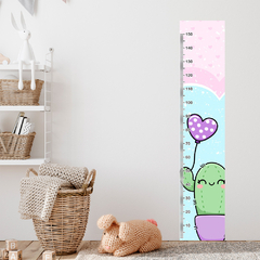 Régua de Crescimento Infantil Adesivo Cactos Coração Quarto Menina - 064reg - comprar online