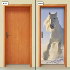 Adesivo Decorativo de Porta - Cavalo Branco - 067cnpt - comprar online