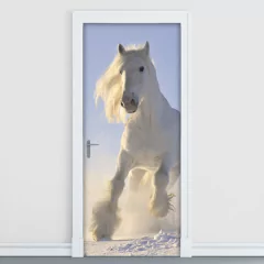 Adesivo Decorativo de Porta - Cavalo Branco - 067cnpt