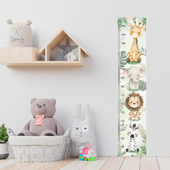 Régua de Crescimento Infantil Adesivo Safari Animais Menino Menina Bebê - 069reg