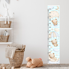 Régua de Crescimento Infantil Adesivo Ursinhos Azul Quarto Menino Bebê - 070reg - comprar online