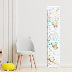 Régua de Crescimento Infantil Adesivo Ursinhos Azul Quarto Menino Bebê - 070reg na internet
